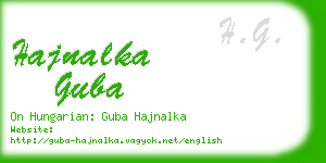 hajnalka guba business card